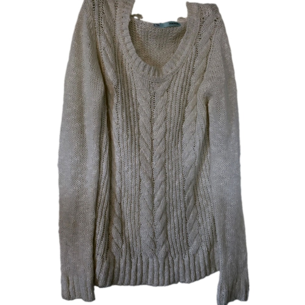 Maurices Cable Knot Sweaters Size S.Sparkle. Twist Woven.